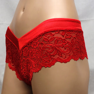 Bassoni Lace French Tanga Brief with Scalloped Edges