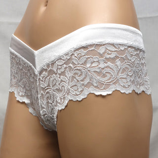 Bassoni Lace French Tanga Brief with Scalloped Edges