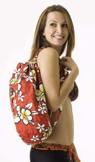 Tahiti Lined Drawstring Beach Bag Backpack