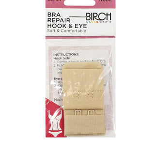 Birch Double Hook Bra Back Repair 28mm White