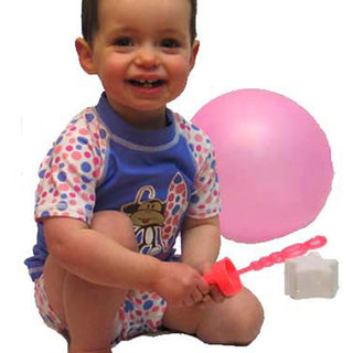Bubblegum Nylon Lycra 3-Piece Baby Swimwear Set