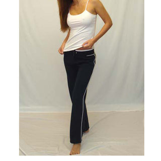Cherry Lane Women's Piping Trim Fleece Lined Track Pants