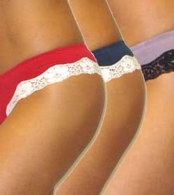 Bassoni Cotton Lace Trim G-String 3-Pack