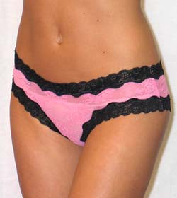 Sienna Stretch Lace Contrast Trim Bikini Brief