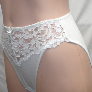 Kayser Fine Cotton Lycra Corded Lace Hi-Cut Brief