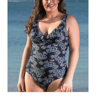 La Sculpte Rose Print Chlorine Resistant Shaping One-Piece Swimsuit