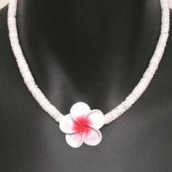 Flower & Heshi Bead Necklace