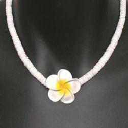 Flower & Heshi Bead Necklace