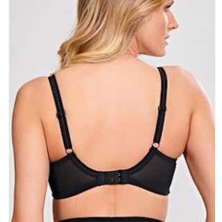 Panache Houndstooth Jacquard Balconnet Bra with Floral Lace