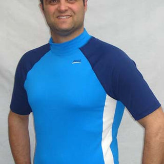 Zoggs Men's Spliced Short Sleeve Rash Top