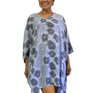 Sundrenched Sunflower Print Rayon Short Tunic