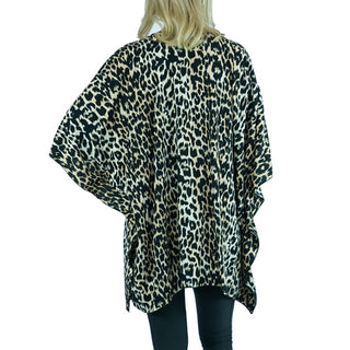 Sundrenched Leopard Print Short Tunic Beach Cover Up