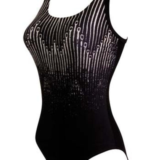 Zoggs Monochrome Scoop Back Women's Chlorine Resistant One-Piece Swimsuit