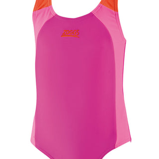 Zoggs Splice Rayback Tots Chlorine Resistant Girls' Swimsuit