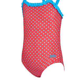 Zoggs Flora Spot Ruffle X Back Sizes 4-5