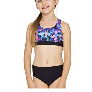 Zoggs Kitch Chaos Aqualast Girls' Muscle 2-Piece Swimwear Size 6